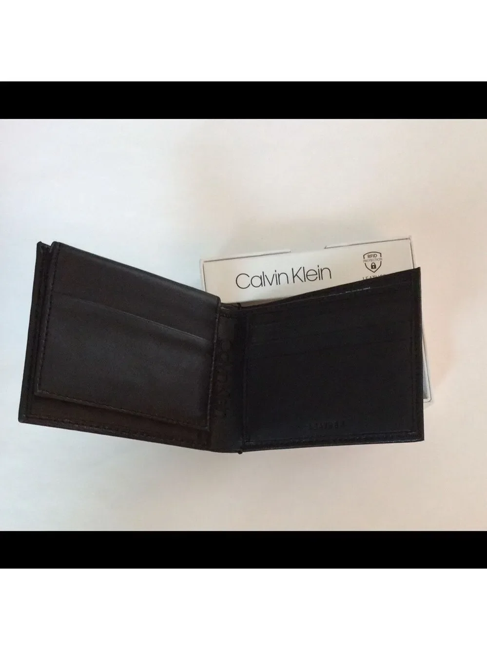 Calvin Klein Men’s Black Leather Wallet RFID